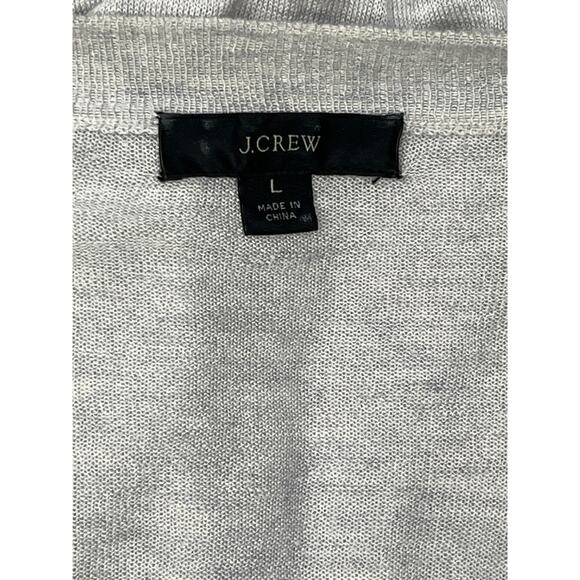 J.Crew Silk Cashmere Blend Button Front Cardigan Sweater Gray Large - Picture 2 of 8